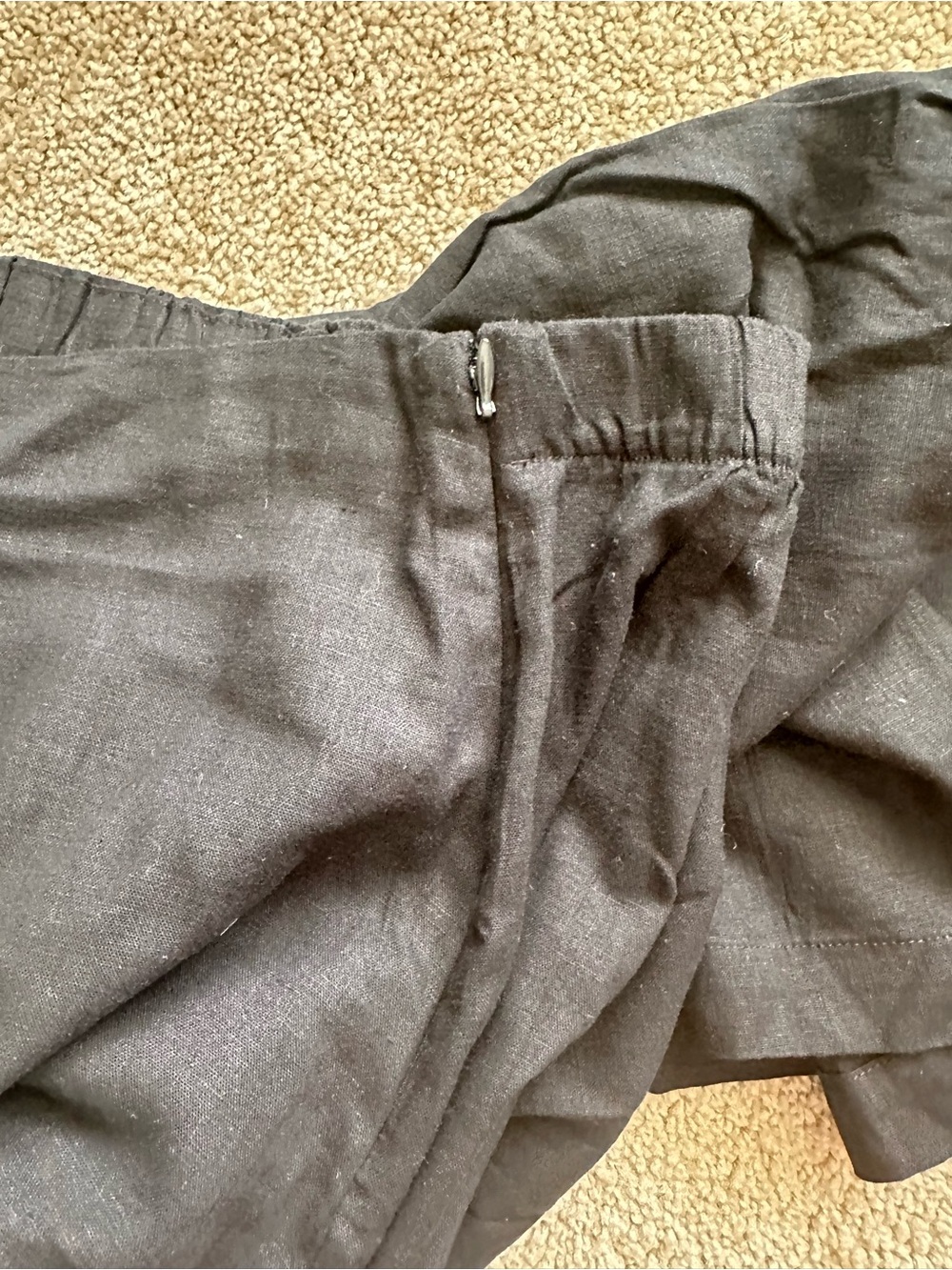 GAP Black High-Waist Midi Linen Skirt - Picture 6 of 7